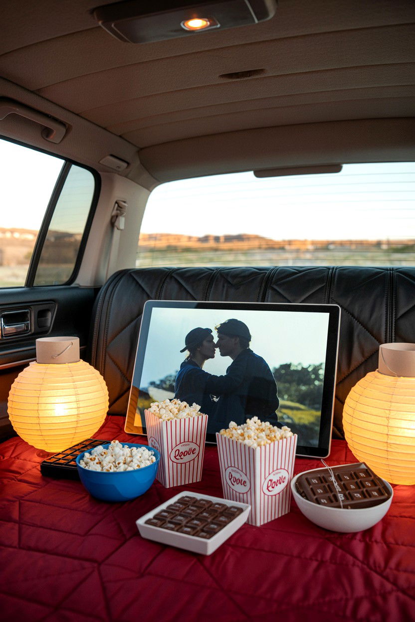 Drive In Movie Setup - 25 Valentine's Day Car Surprise Ideas
