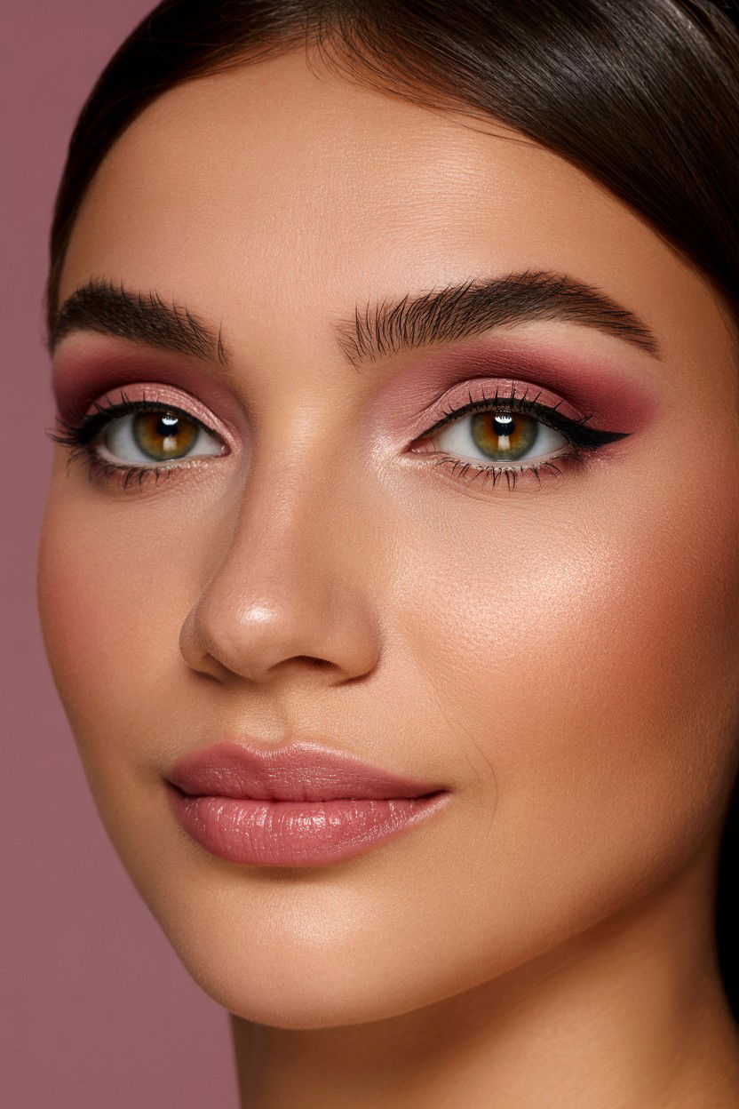 Dusty Rose Smokey Eye - 25 Valentine's Day Makeup for Brown Eyes