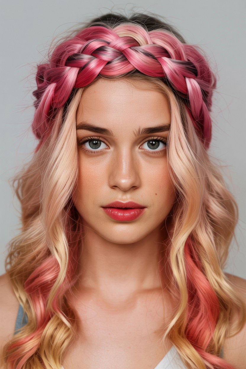 Dutch Braid Crown - 25 Valentine's Day Hair Tutorials