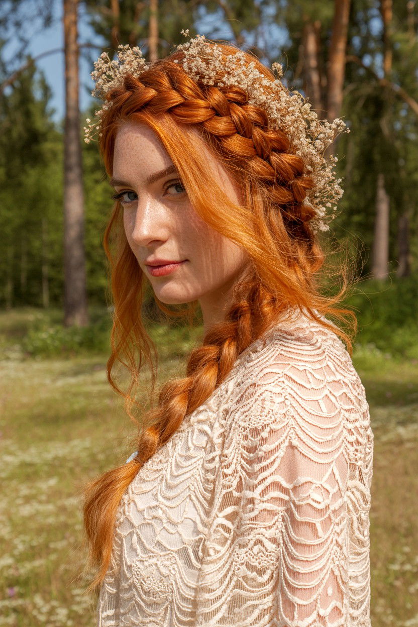 Dutch Braid Crown - 25 Elegant Valentine's Day Hairstyles