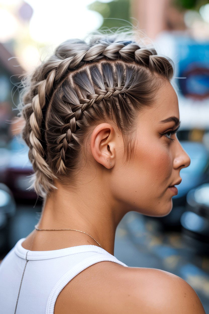 Dutch Braids Short Hair - 25 Valentine's Day Short Hair Ideas