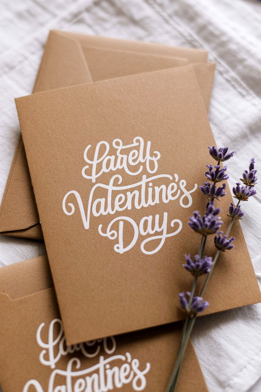 Earthy Brown Kraft Paper Cards - 25 Valentine's Day Stationery Ideas