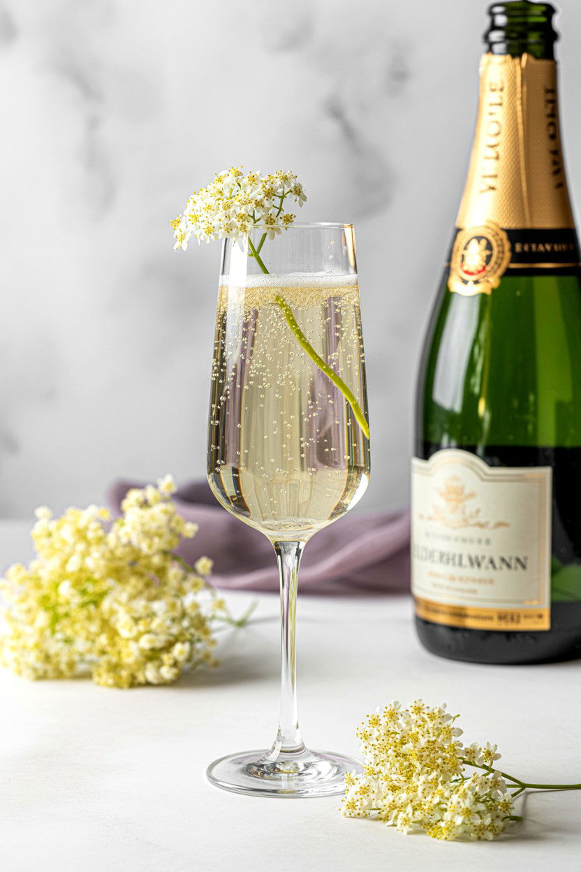 Elderflower Champagne - 25 Valentine's Day Champagne Cocktails