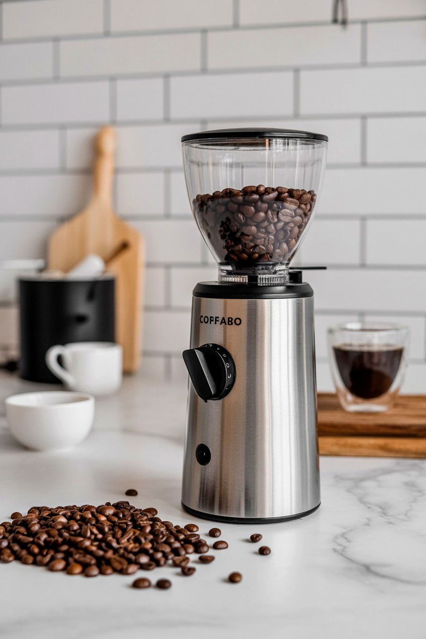 Electric coffee bean grinder - 25 Valentine's Day Coffee Gift Basket Ideas