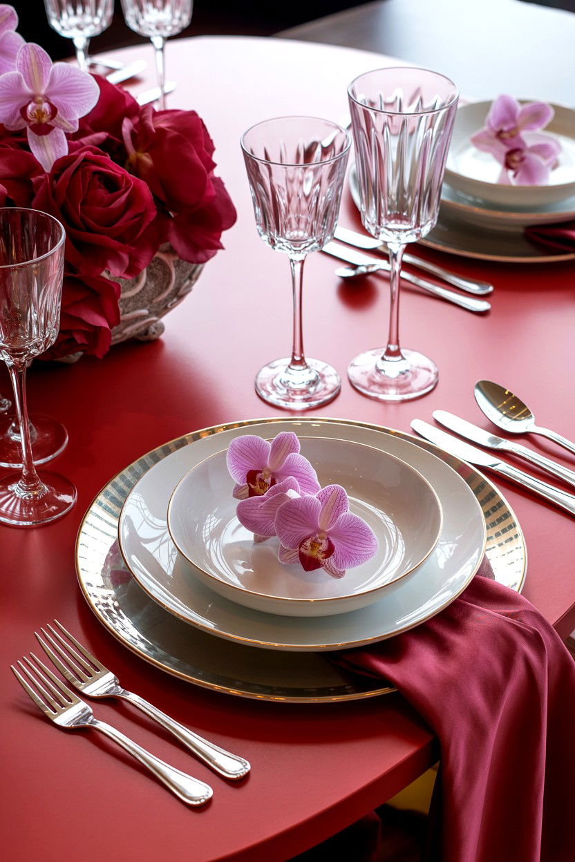 Elegant fine dining valentine table - 25 Valentine's Day Table Setting Ideas