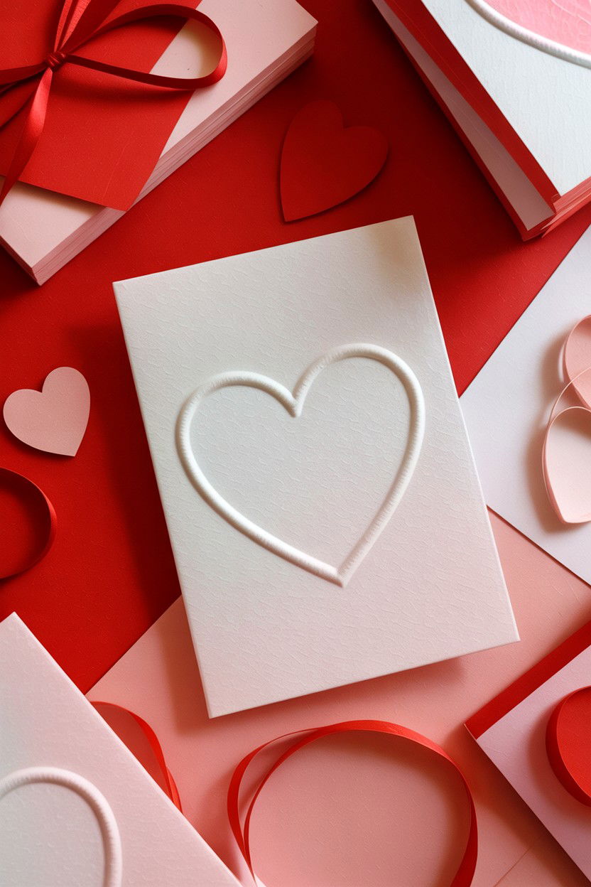 Embossed Heart Stationery - 25 Valentine's Day Stationery Ideas
