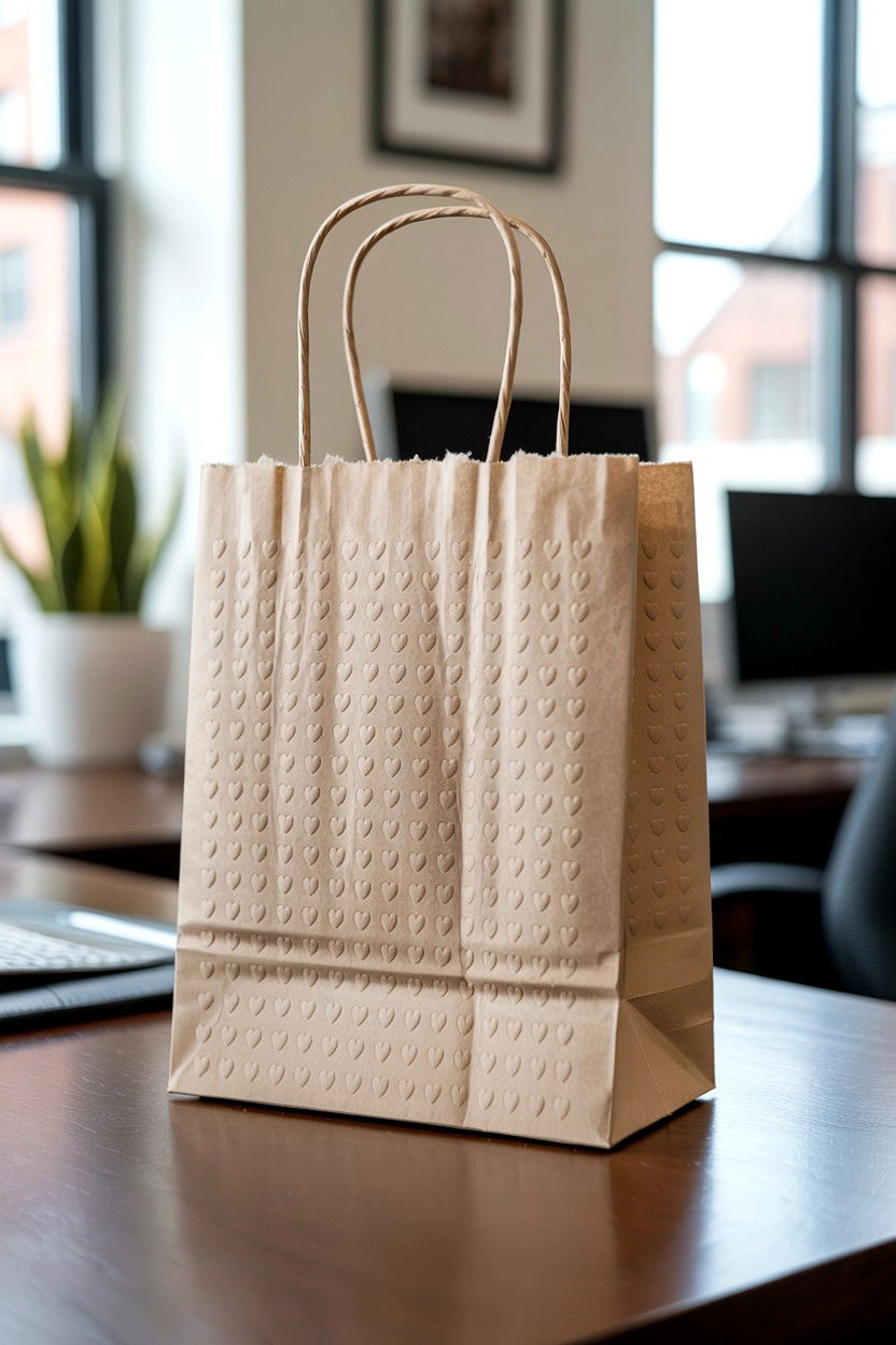 Embossed paper bag - 25 Valentine's Day Gift Bag Ideas