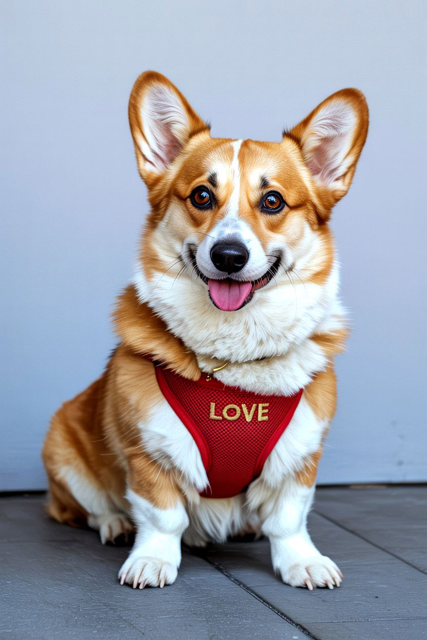 Embroidered Love Dog Harness - 25 Valentine's Day Pet Harness Ideas