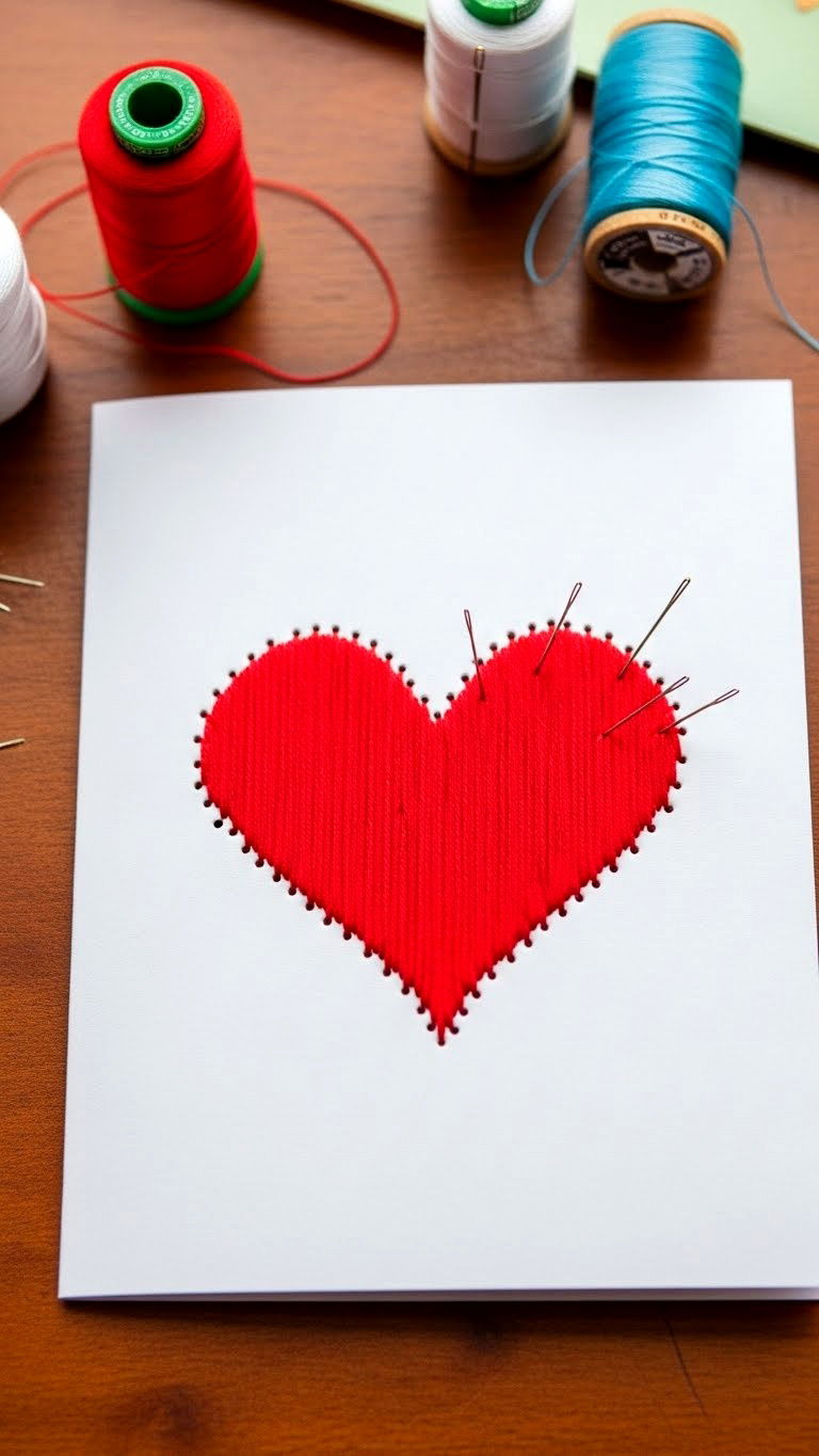 Embroidered Paper Card - 25 valentine's day card designs