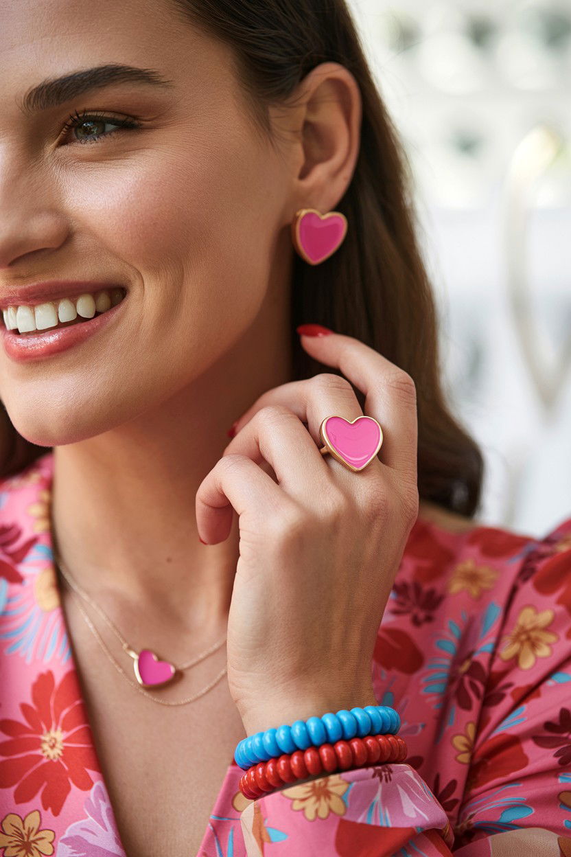 Enamel Jewelry - 25 Valentine's Day Jewelry Styling Ideas