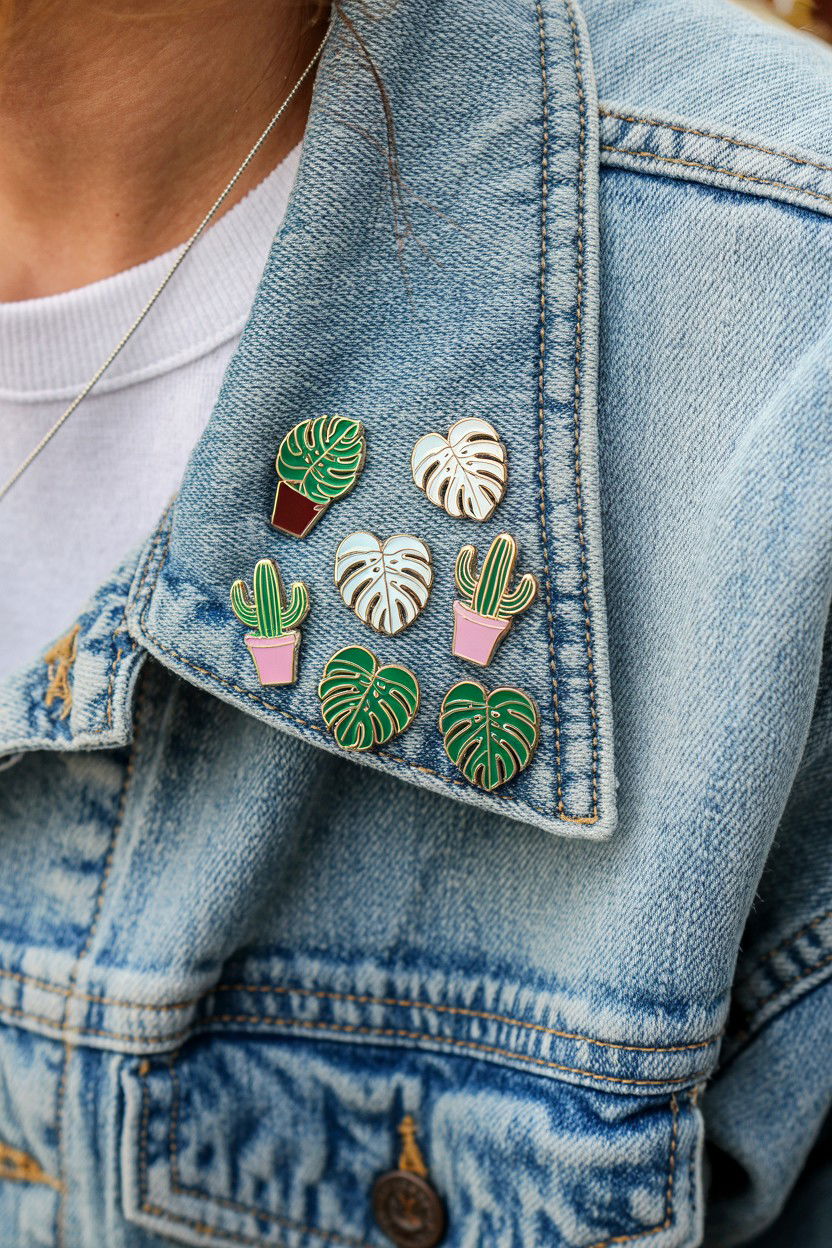 Enamel Plant Pins - 25 Plant Lover Valentine's Day Gifts