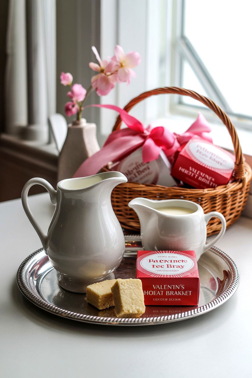 English Breakfast Tea Tray - 25 Valentine's Day Tea Gift Basket Ideas