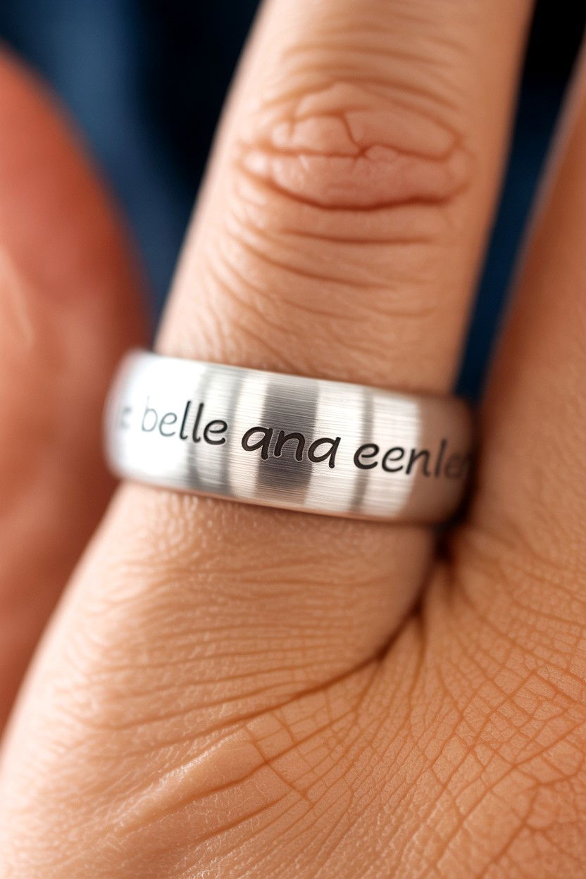 Engraved Band - 25 Valentine's Day Promise Ring Ideas