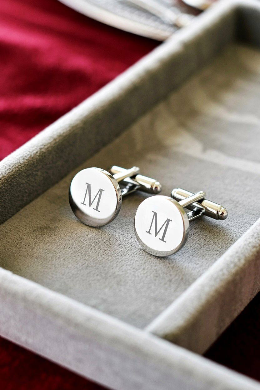 Engraved Cufflinks - 25 Personalized Valentine's Day Gifts for Him