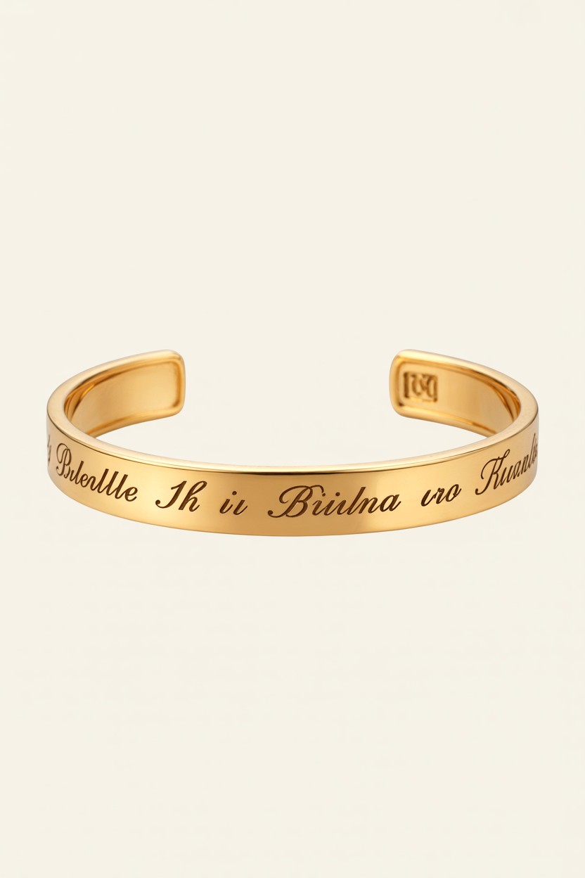 Engraved Gold Bracelet - 25 Romantic Gifts for Wife on Valentine's Day