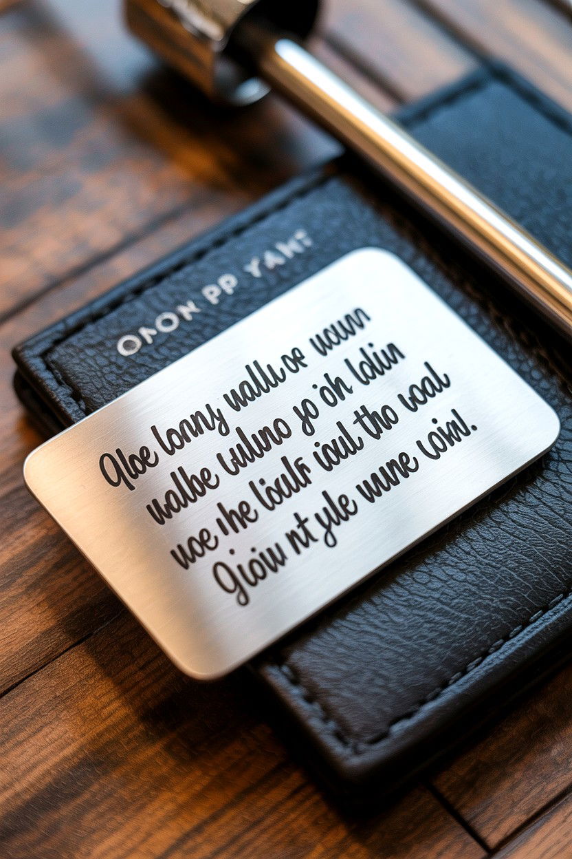 Engraved Wallet Card - 25 Long Distance Valentine's Day Gifts for Boyfriend