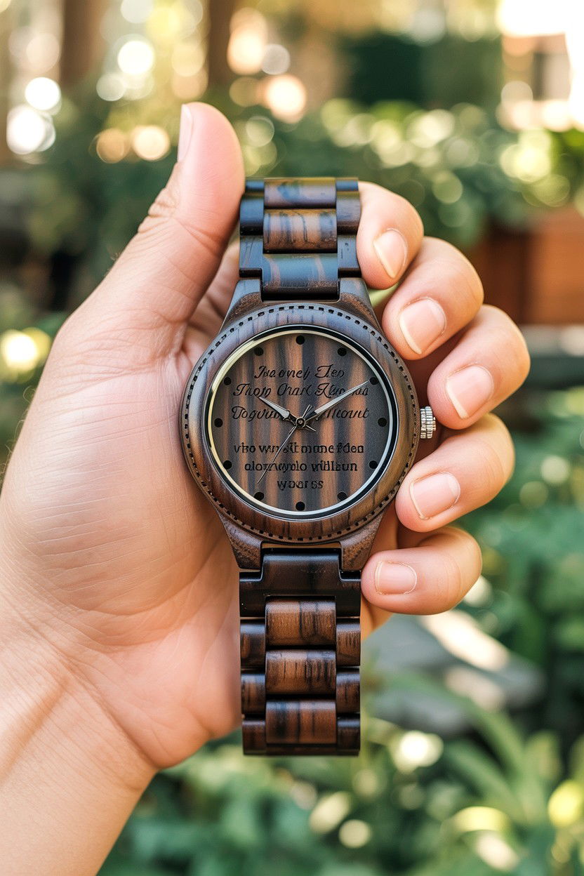 Engraved Wooden Watch - 25 Personalized Valentine's Day Gifts for Him