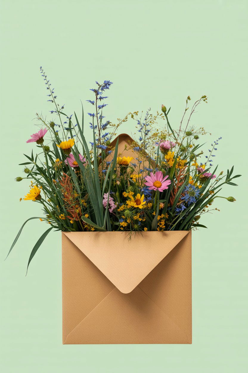 Envelope Flower Box - 25 Valentine's Day Flower Box Ideas