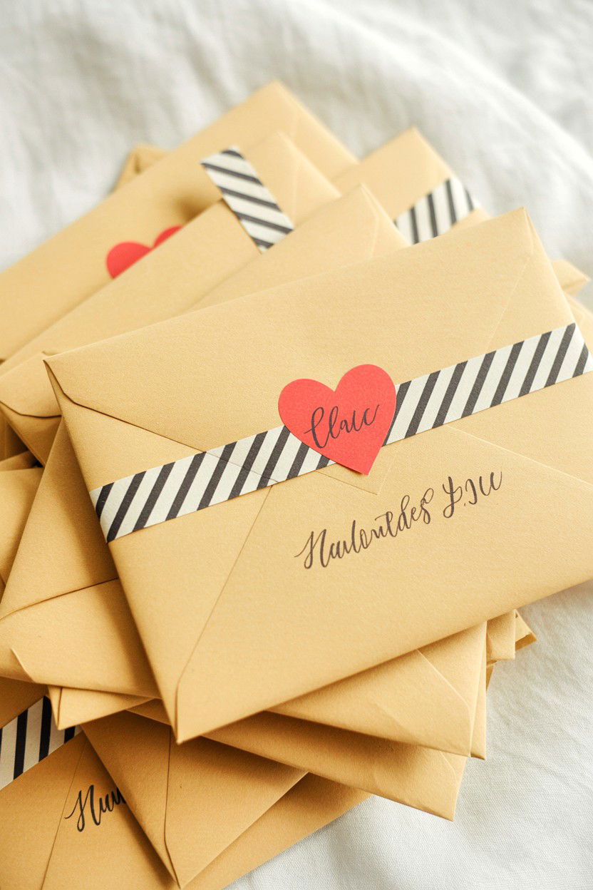 Envelope Seal - 25 Valentine's Day Washi Tape Ideas