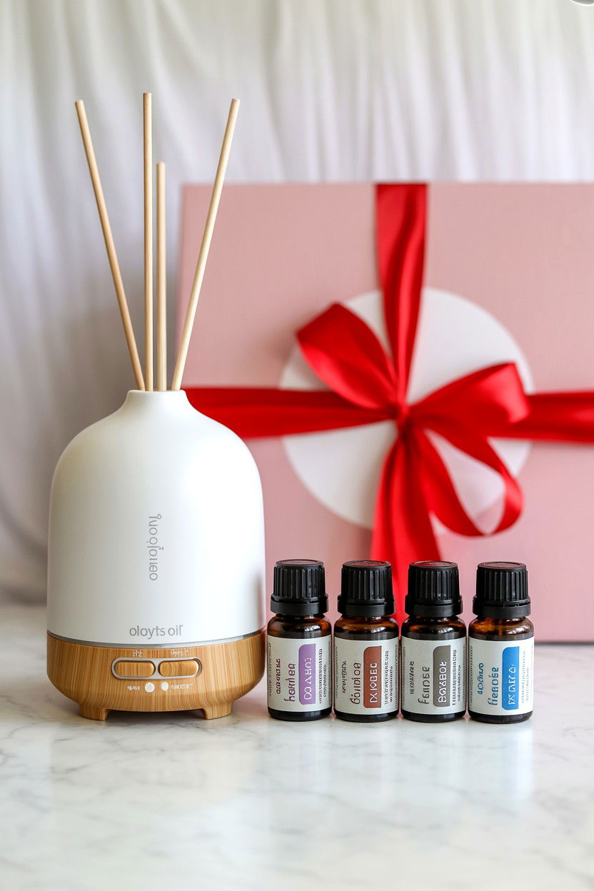 Essential Oil Diffuser Set - 25 Valentine's Day Self Care Gift Basket Ideas
