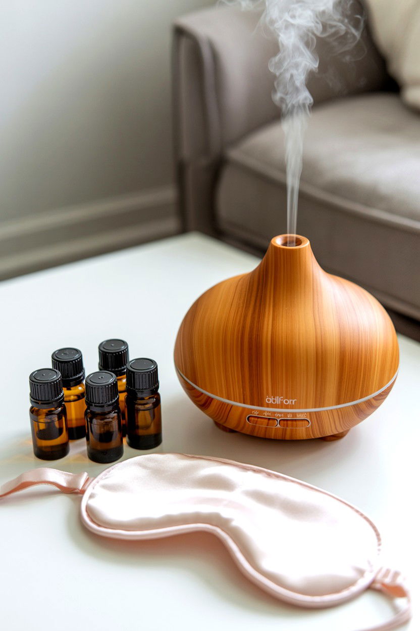 Essential Oil Diffuser Set - 25 Valentine's Day At Home Gift Basket Ideas