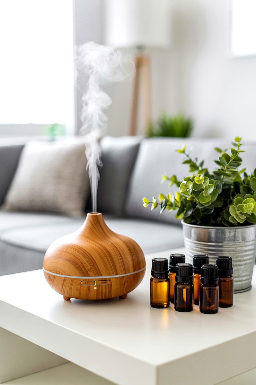 Essential oil diffuser set - 25 Valentine's Day Relaxation Gift Basket Ideas