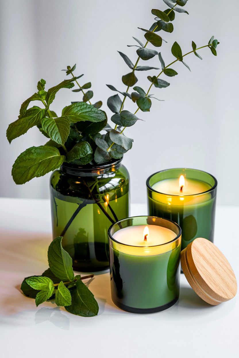 Eucalyptus And Mint Candle Set - 25 Valentine's Day Candle Gift Set Ideas