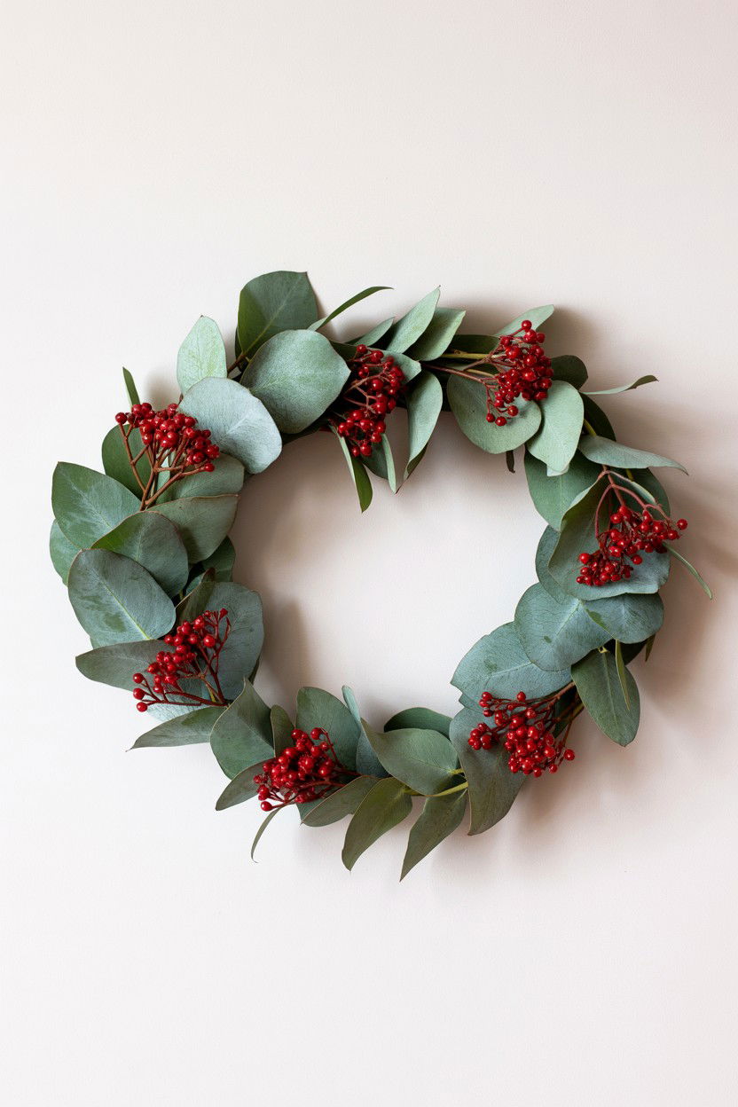 Eucalyptus Valentine Wreath - 25 Valentine's Day Wreath Ideas