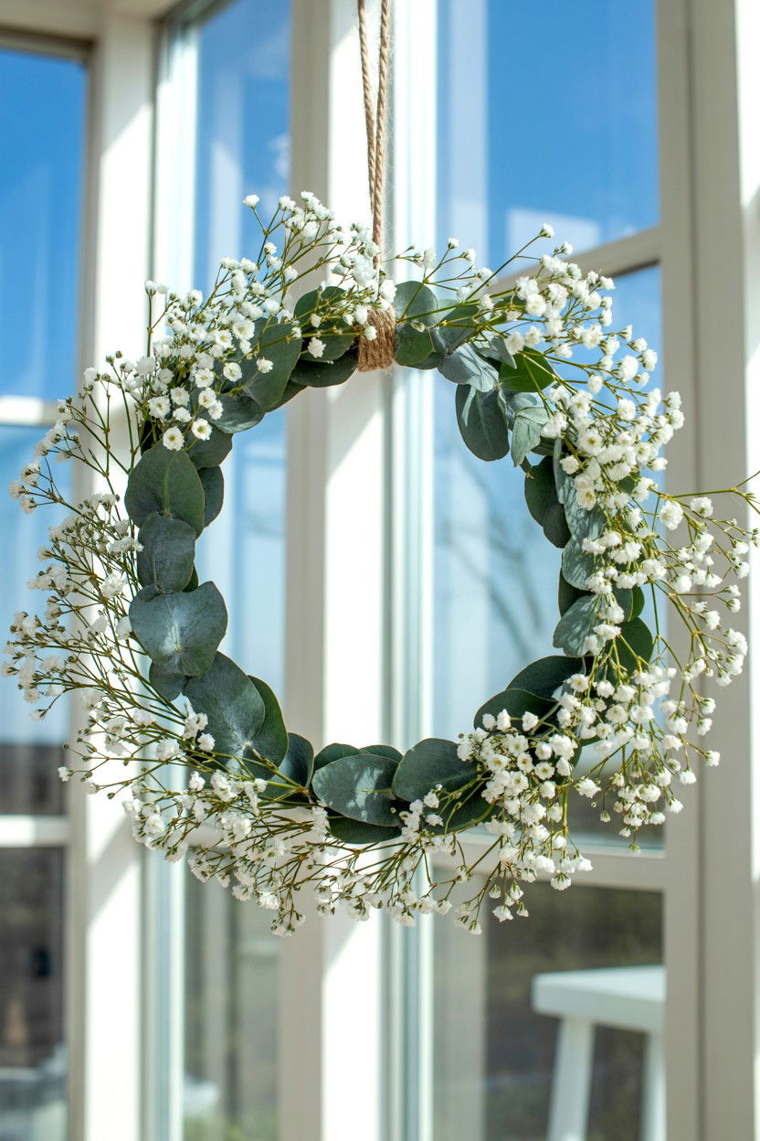 Eucalyptus Wreath Babys Breath - 25 Eucalyptus Valentine's Day Wreath Ideas