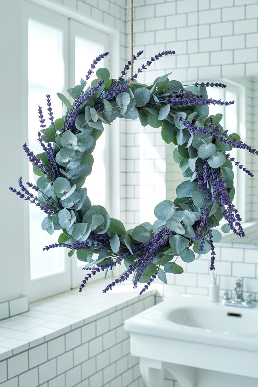 Eucalyptus Wreath Dried Lavender - 25 Eucalyptus Valentine's Day Wreath Ideas