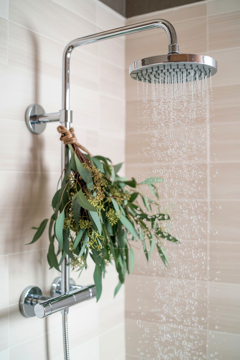 Eucalyptus shower steam - 25 Valentine's Day Candle Lit Bath Ideas