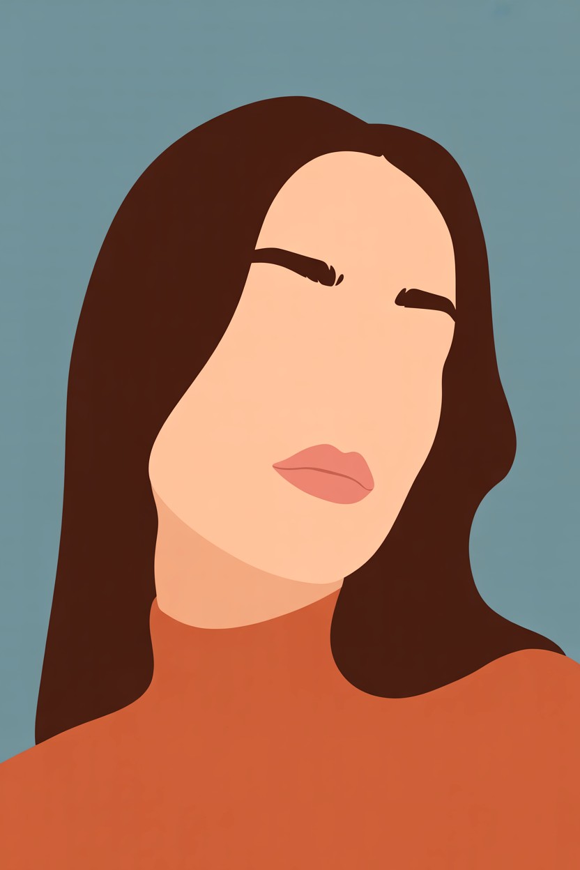Faceless Minimalist Illustration - 25 Valentine's Day Custom Portrait Ideas