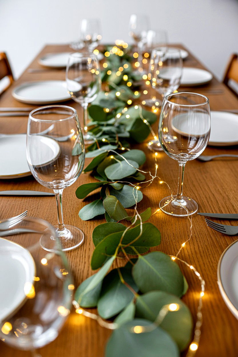 Fairy Light Table Decor - 25 Romantic Table Setting Ideas