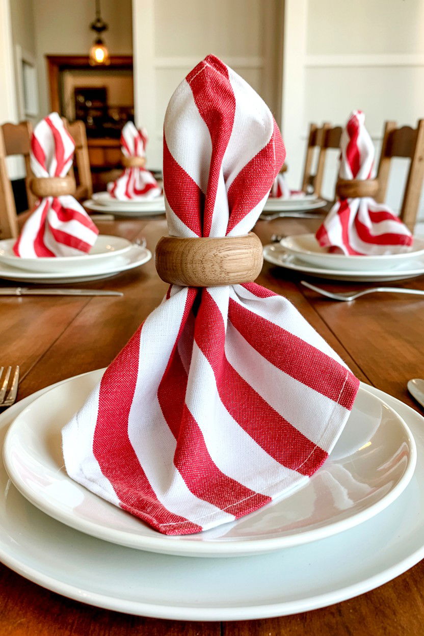 Farmhouse Style Cloth Napkins - 25 Farmhouse Valentine's Day Table Ideas