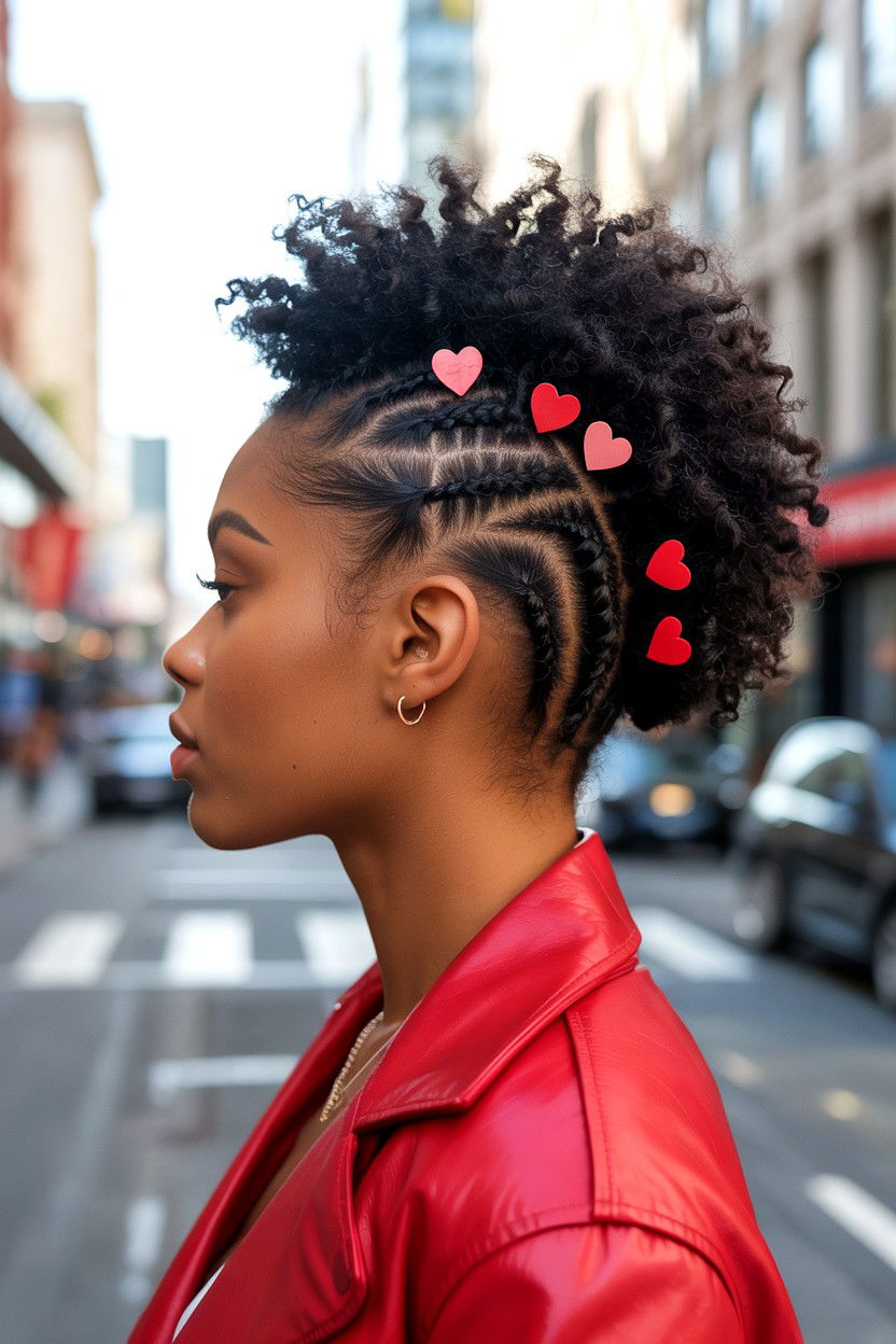 Faux Hawk - 25 Valentine's Day Natural Hair Ideas