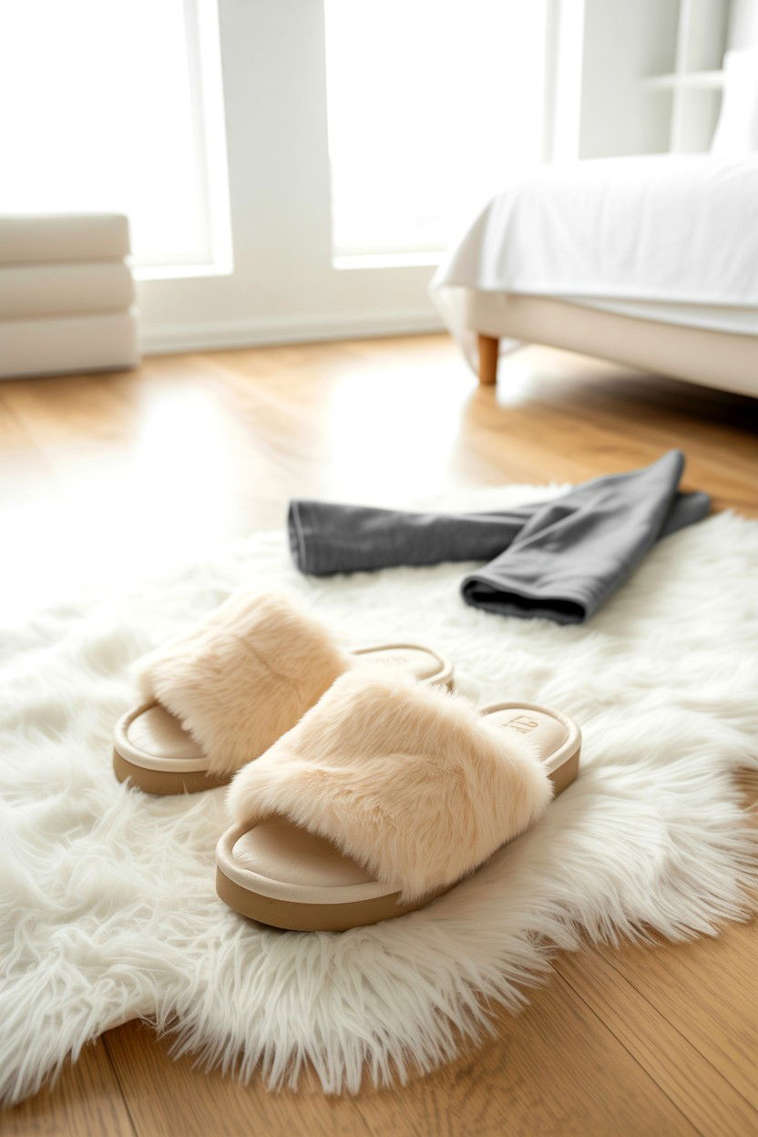 Faux fur slippers - 25 Cozy Valentine's Day Gifts for Her