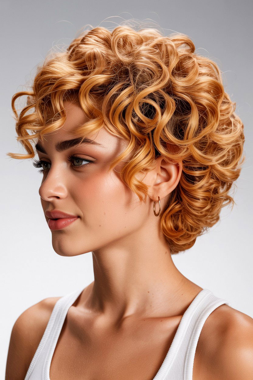 Faux hawk curly hairstyle - 25 Valentine's Day Curly Hair Ideas