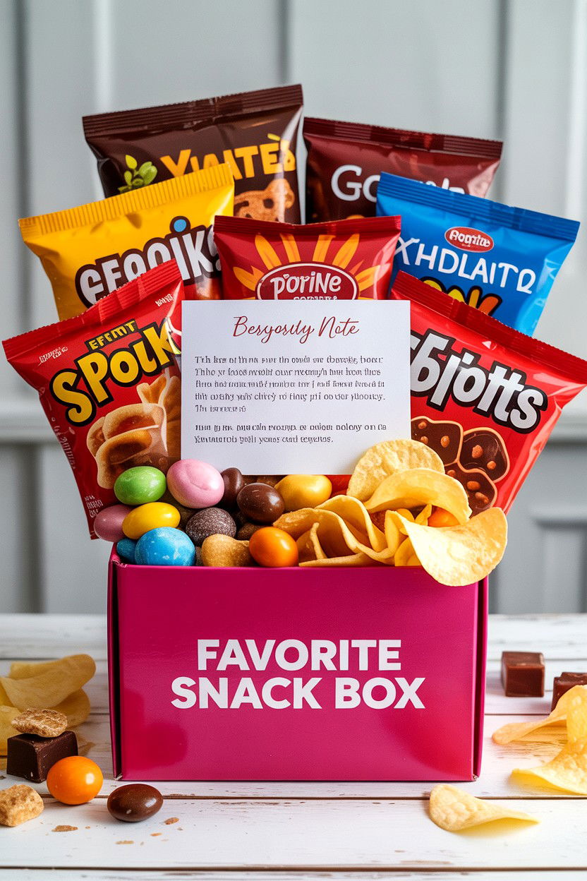 Favorite Snack Box - 25 Long Distance Valentine's Day Countdown Ideas