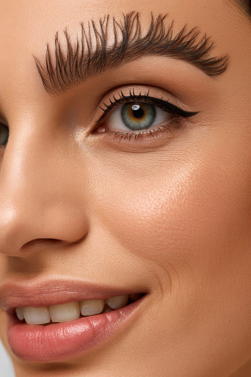 Feathered Brows Look - 25 Soft Glam Valentine's Day Makeup