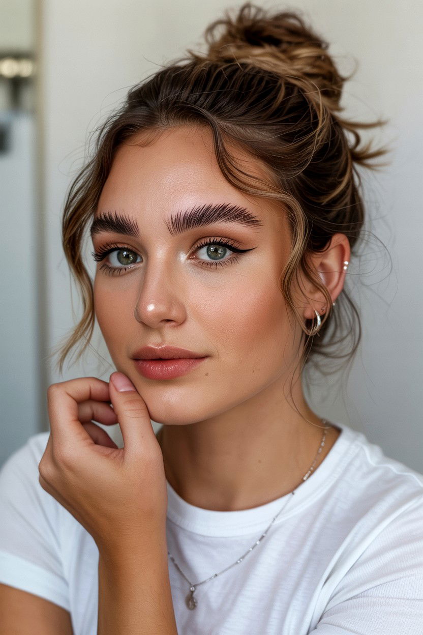 Feathered Natural Brow - 25 Natural Valentine's Day Makeup Looks