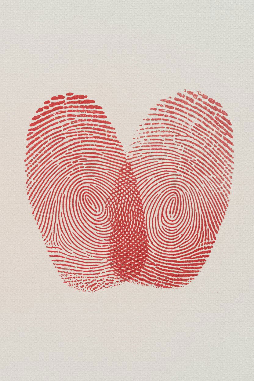 Fingerprint Heart Canvas - 25 Valentine's Day Canvas Art Ideas