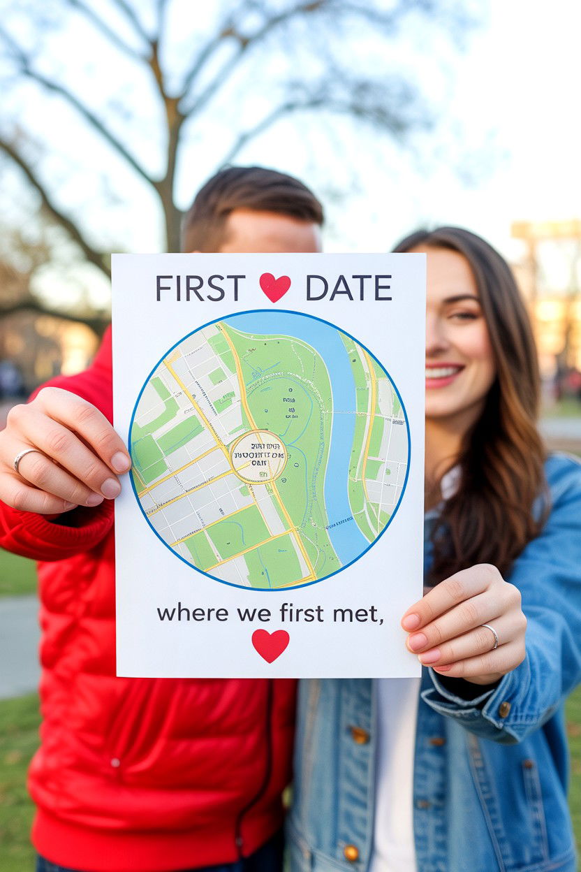 First Date Map - 25 Valentine's Day Map Gift Ideas