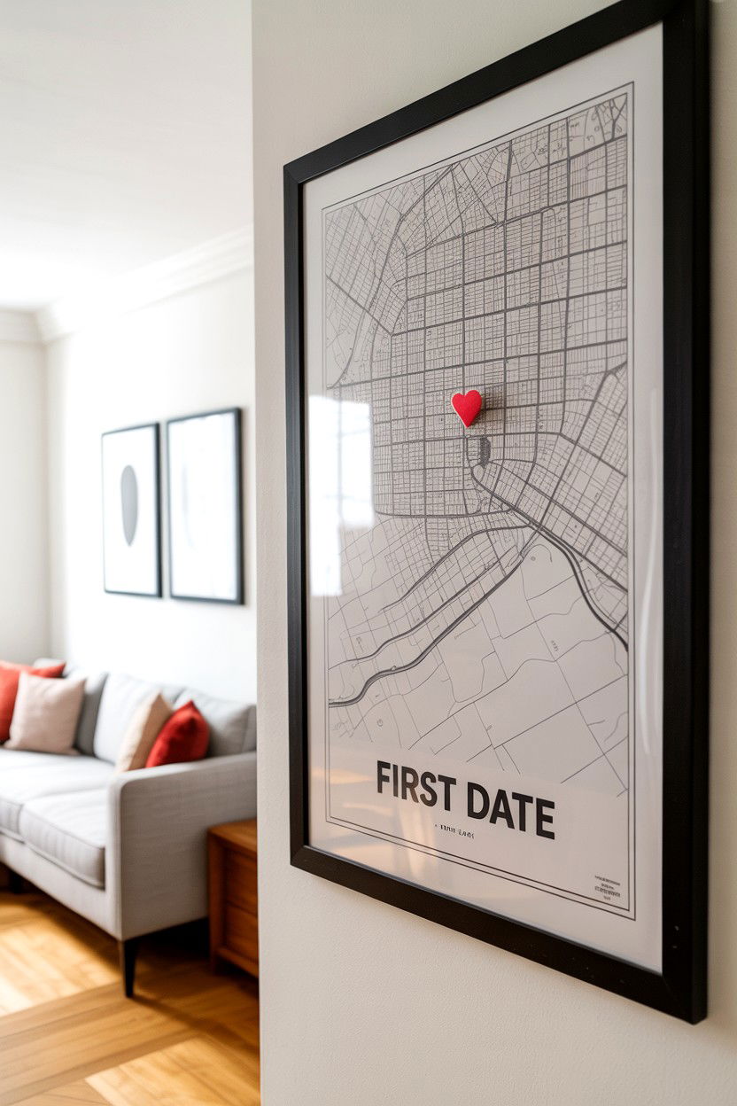First Date Map - 25 Budget Valentine's Day Surprise Ideas