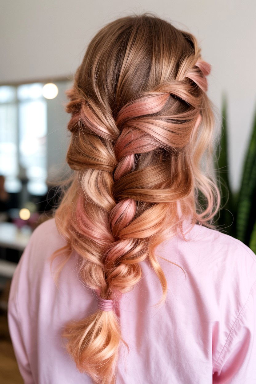 Fishtail Braid Half Up - 25 Valentine's Day Half Up Half Down Hair