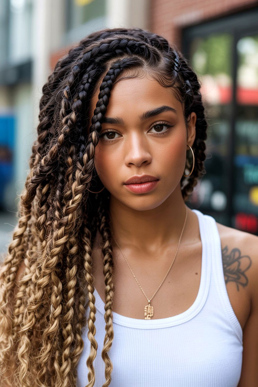 Fishtail Braid Locs - 25 Valentine's Day Loc Hairstyle Ideas