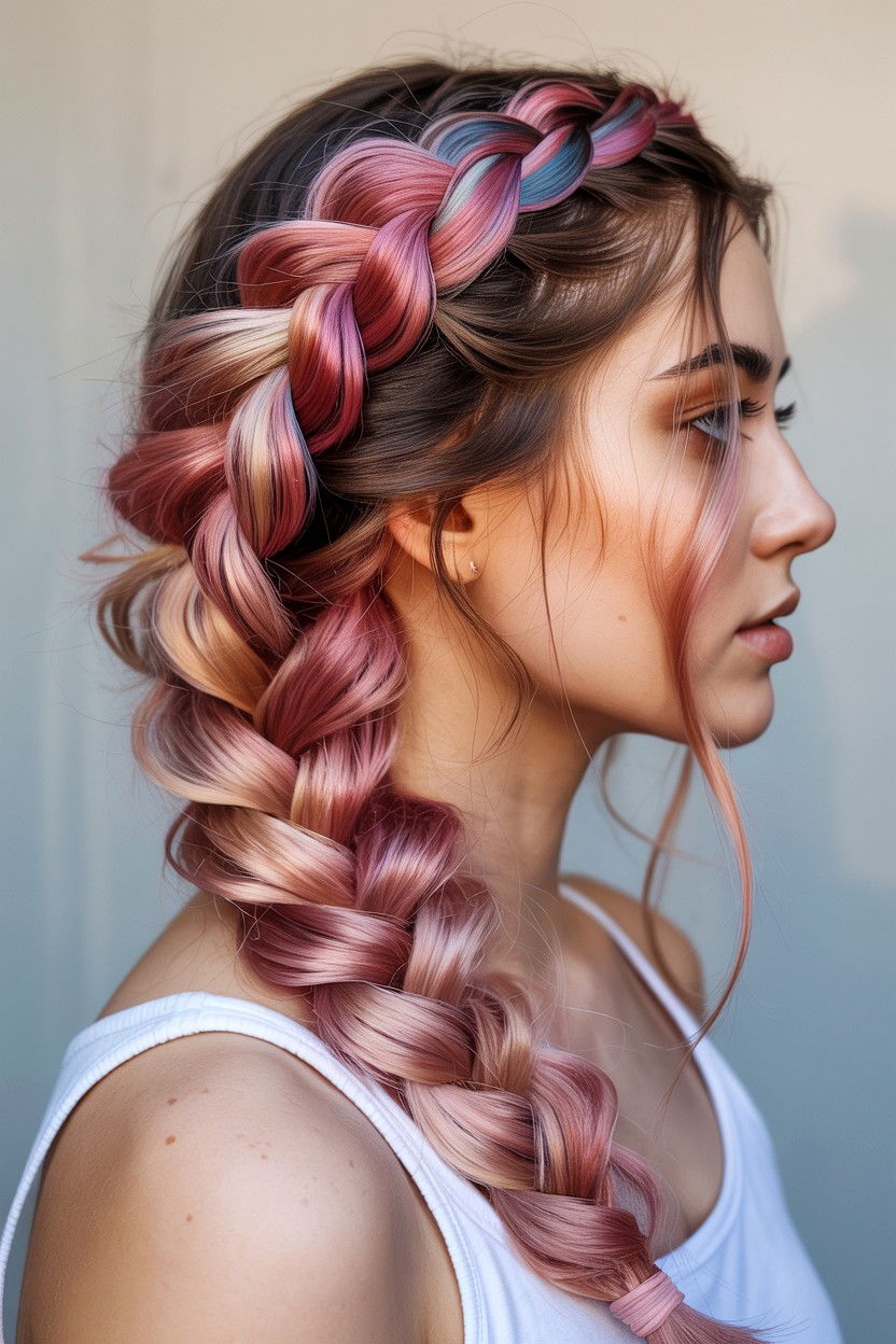 Fishtail Halo Braid - 25 Valentine's Day Crown Braid Ideas