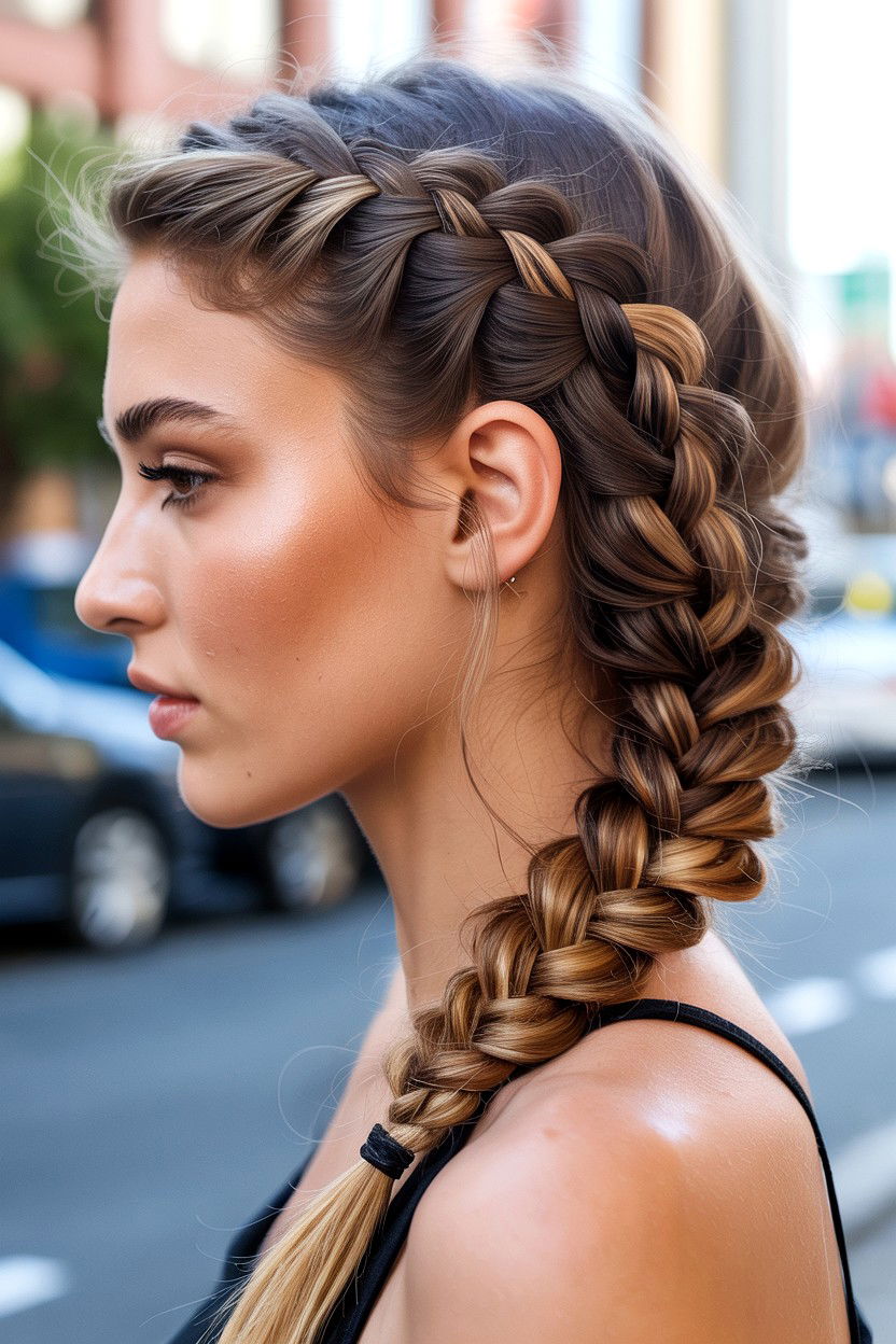 Fishtail Side Braid - 25 Valentine's Day Side Swept Hair Ideas