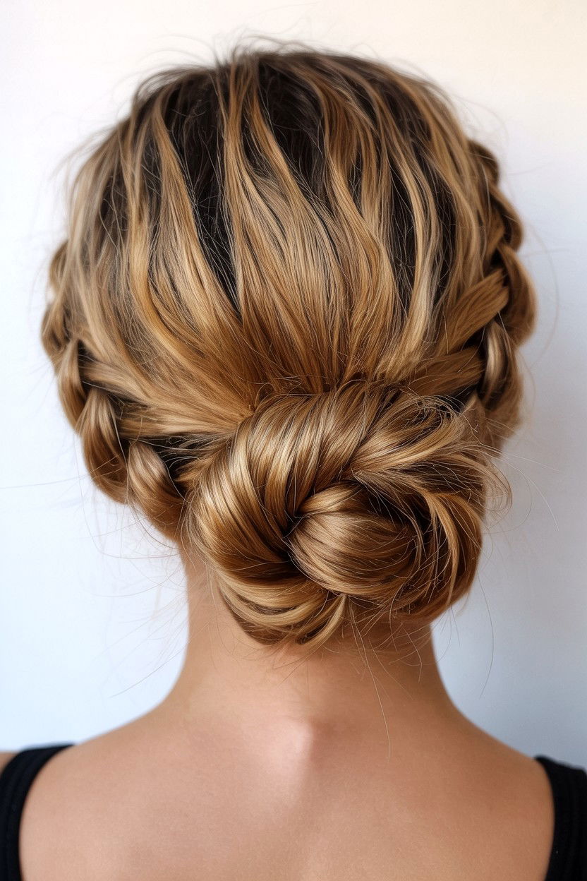 Fishtail braid low bun - 25 Valentine's Day Fishtail Braid Ideas