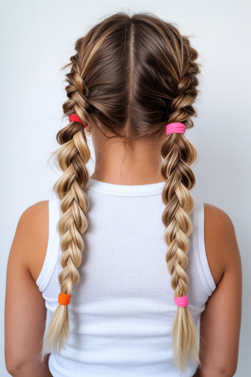 Fishtail braid pigtails - 25 Valentine's Day Fishtail Braid Ideas