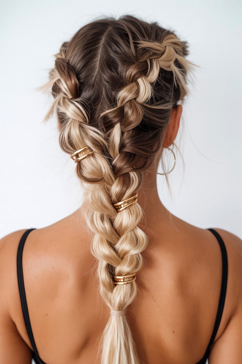 Fishtail braid with rings - 25 Valentine's Day Fishtail Braid Ideas